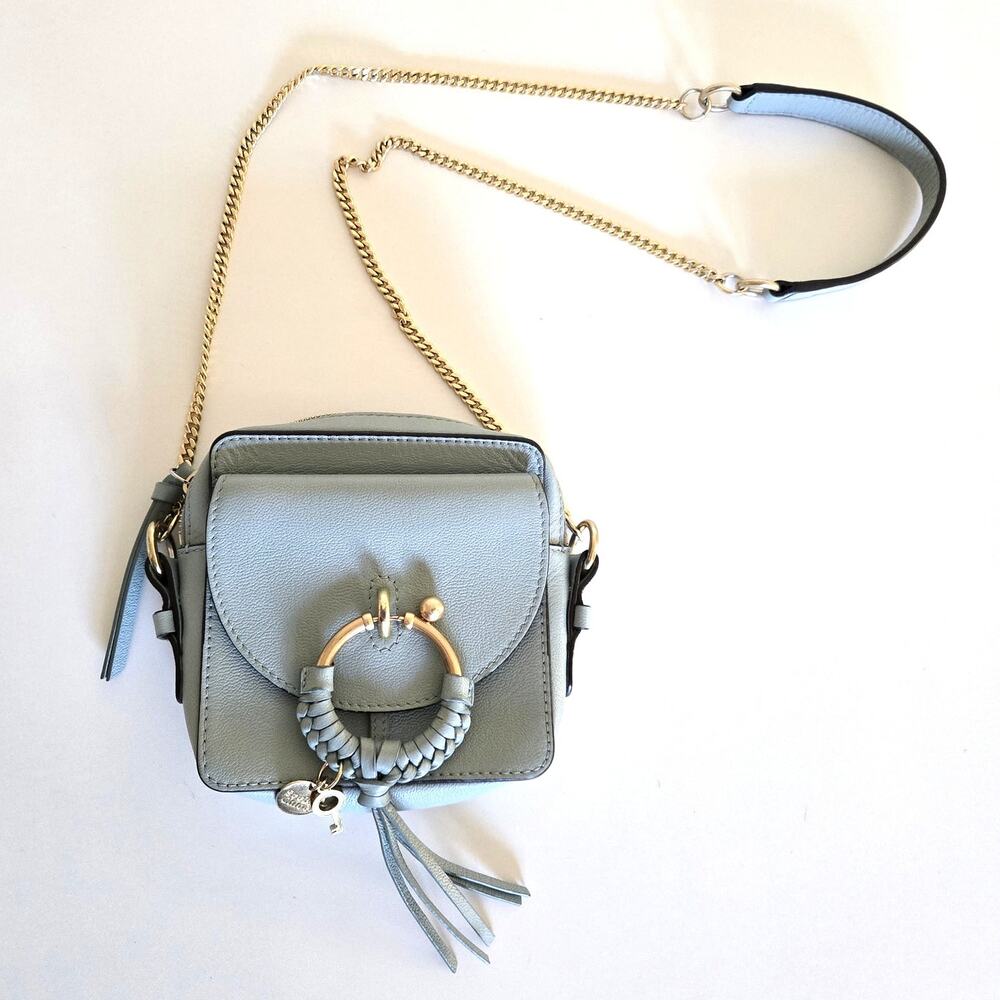 See by Chloé Joan Small Leather Crossbody Camera Bag Blue